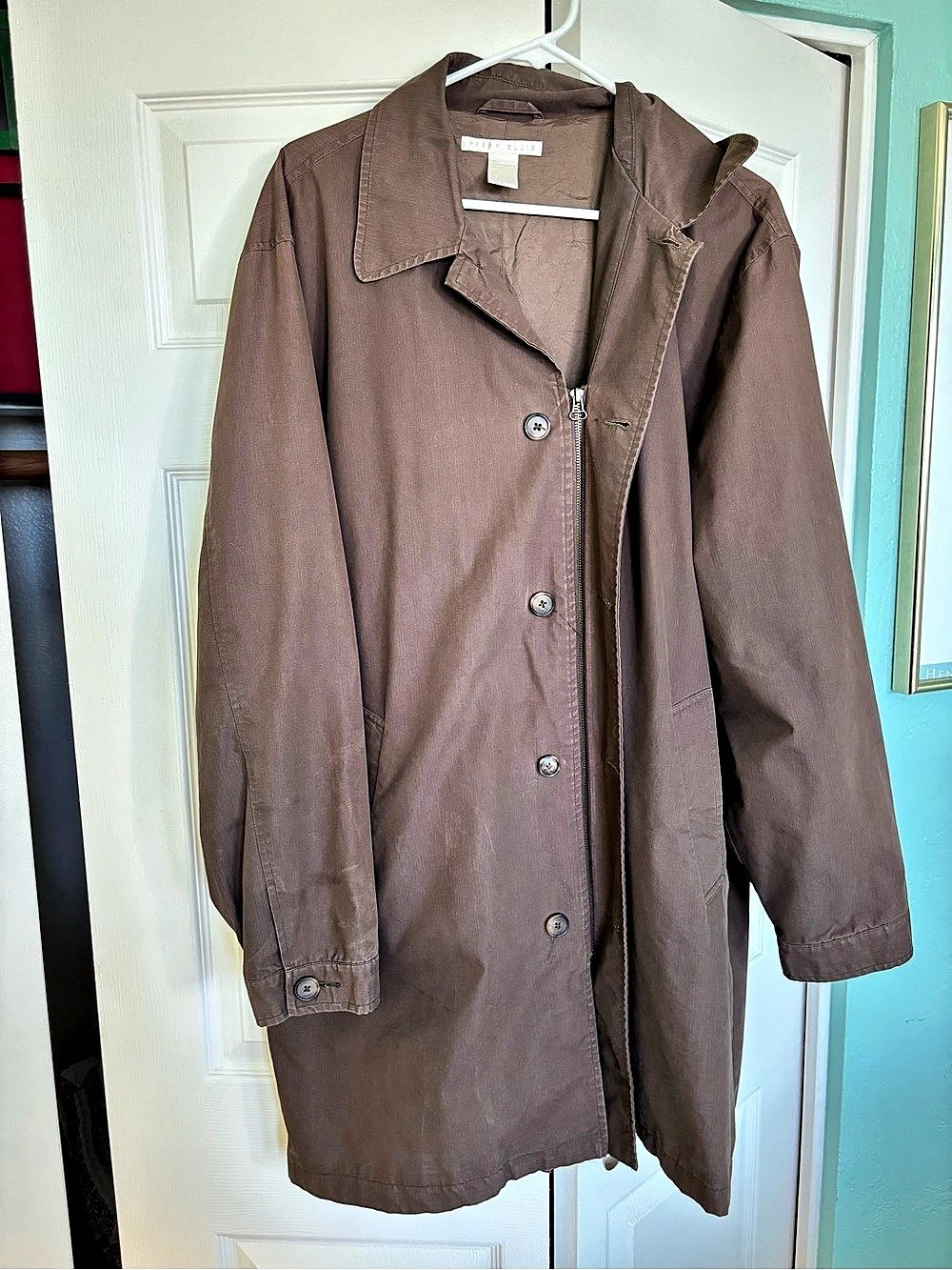 Perry Ellis Women's Chocolate Brown Trench Coat